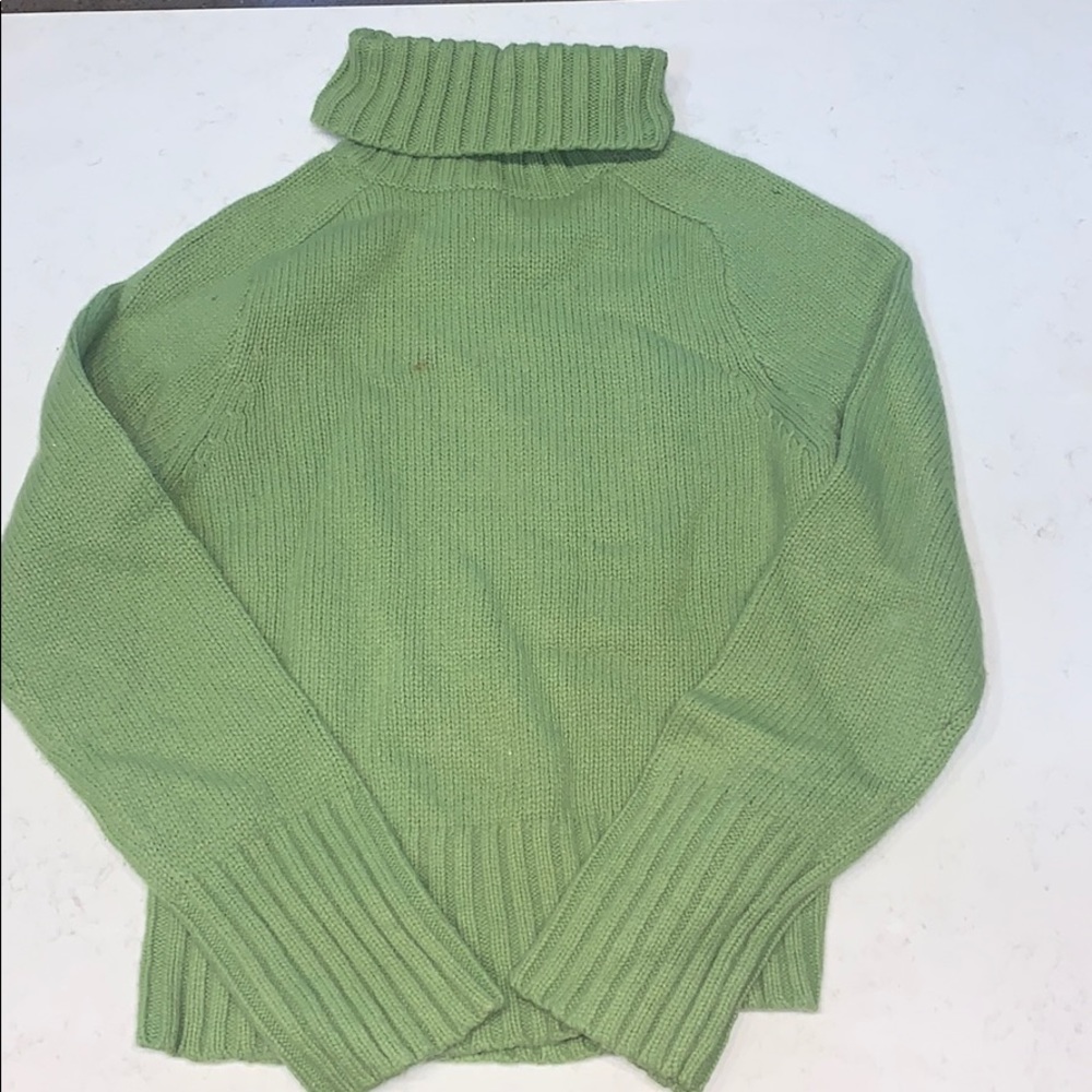 Green Turtleneck Sweater